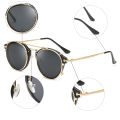 Dual-Use Set of Glasses Sunglasses for Women New without Degrees Plain Coat Metal Sunglasses European and American Foreign Trade Sun Glasses.