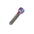 1pc Titanium Bike Headset Stem M6 Thread Bolt Bicycle Accessory (Colorful-M6-30). 