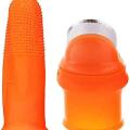 Silicone Thumb cutter 5 Pieces Finger Protector Cutting Gears Vegetable Picking cutter Nipping Plant Leaf Scissors Garden Gloves.