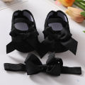 Baby Shoes Headband Set European and American Cute Bow Princess Shoes 0-3-6-9-12 Month Baby Shoes ins. 