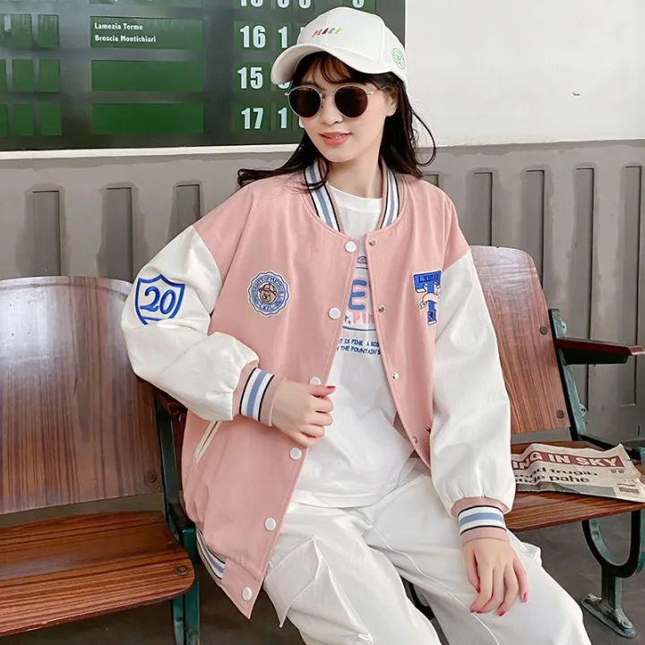 Baseball%20Uniform%20American%20Contrast%20Color%20Spring%20and%20Autumn%20Girl%20Older%20Kid's%20Korean%20Junior%20High%20School%20Student%20Autumn%20Clothes%20Jacket%20High%20School%20Girls'%20Coat%20-%20Image%206