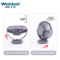 Weidasi WD-279 Newest Trend Desktop Fan USB Rechargeable Mini Table Fan 2400mAh Portable Small Desk Fan. 