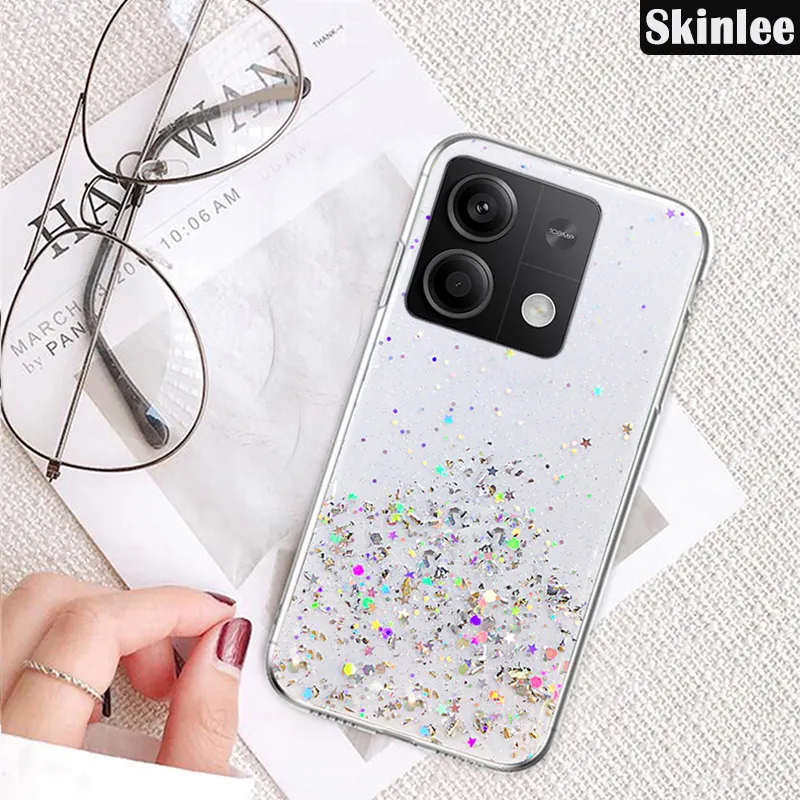 Custodia Glitter E Vetro Temperato Per Redmi Note 13 Pro Plus/Pro+ - Cover Antiurto Con Brillantini + Pellicola (Nero) - 2