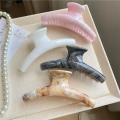 Korean Elegant Style Marble Hair Claw Clip for Women Hair Accessories Kakra 12 CM. 