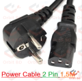 Power Cable 2 Pin 1.5M For Desktop, Laptop, Monitor, Printer. 