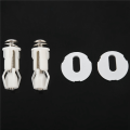 Toilet Seat Hinges Screws WC Hole Fixing Easy Installation 12 Pack. 
