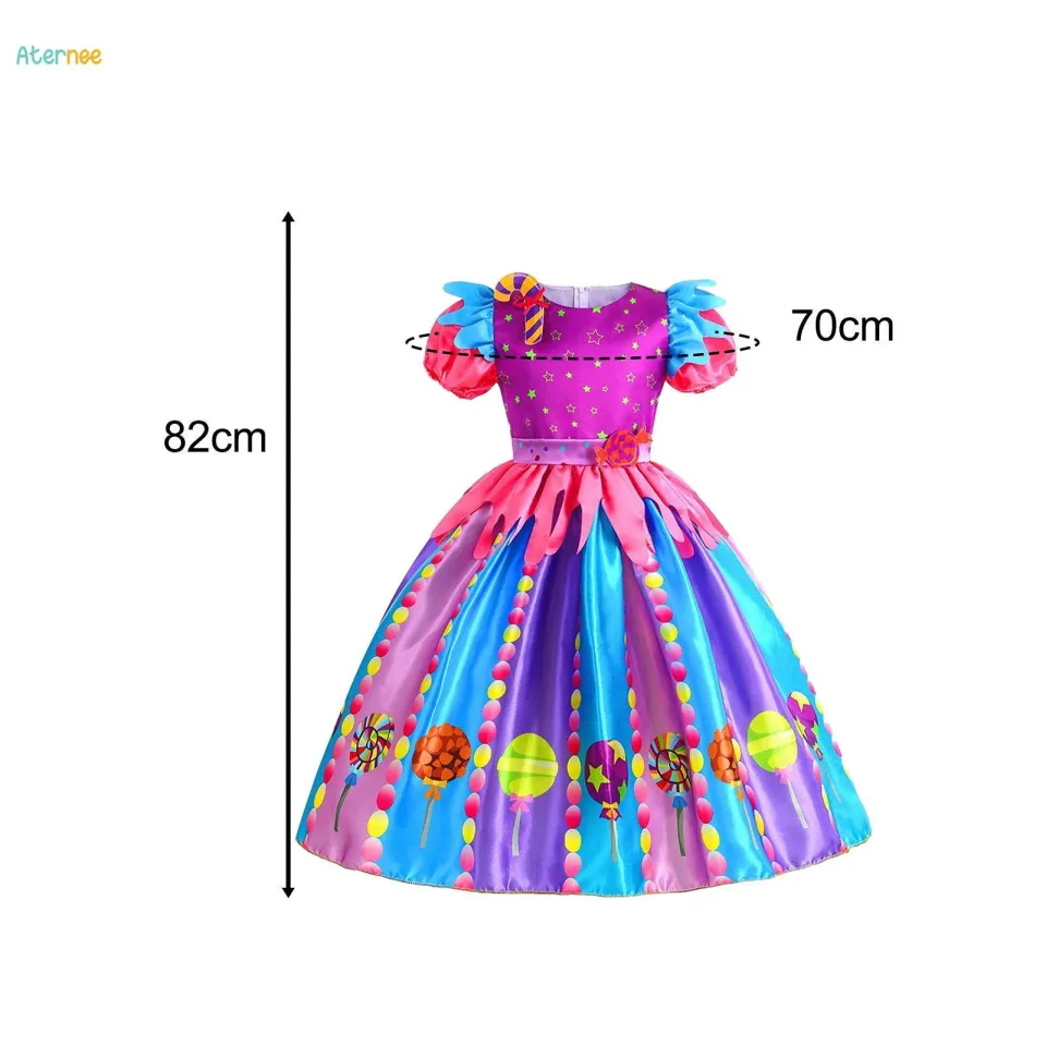 strapless open back dress Encanto Cosplay Mirabel Madrigal Costume Candy Princess Dress For Kids   ACcosplay