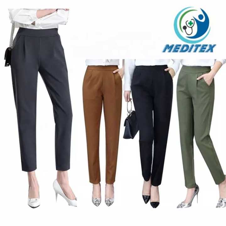 High Waist Formal Pants for Women Elegant Straight Office Trousers