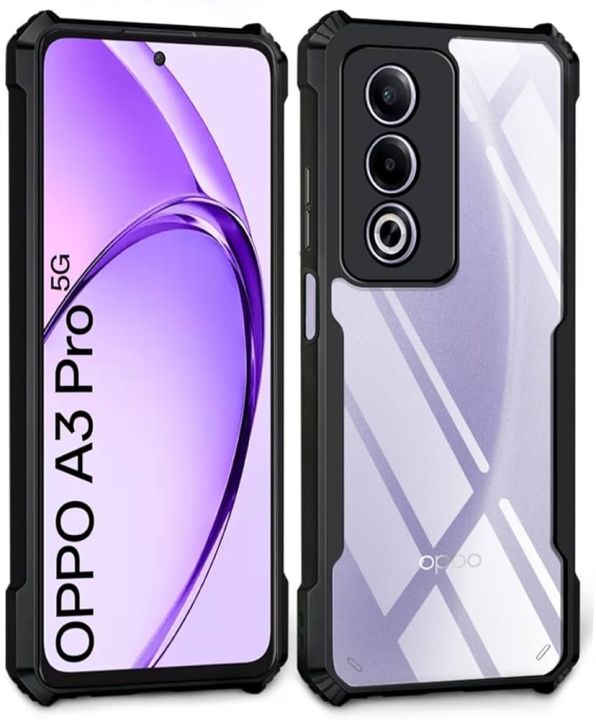 For OPPO A3 PRO 5G Xundd Hard Clear Acrylic Shockproof TPU Bumper Mobile Phone Case Back Cover