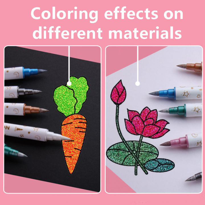 10pcs%20Metal%20Glitter%20Markers%20Dual%20Brush%20and%20Fine%20Tip%20Pen%20For%20DIY%20Album%20Scrapbooking%20Craft%20Supplies%20Ceramic%20Stone%20Birthday%20Gift%20-%20Image%204