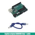 For Arduino UNO R3 Atmega328P 32KB 7-9V Arduino MCU C Language Programming Learning Development Board Green with Data Cable.