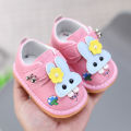 Cute Infant Baby Sneakers With Sound Baby Casual Shoes Infant Toddler Non-slip Rubber Soft-Sole Flats.