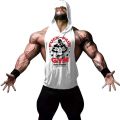 Gym Muscle Bodybuilding Fitness Stringer Men TaTop Gyms Gorilla Wear Vest Undershirt Male Gym Bodybuilding Tanktops Hooded. 