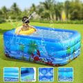 Stylish Addition - Rectangle Quick Set Inflatable Pool Above Ground Swimming Pool Kids Family Sports with free Electric pumper - Modern - Choice Expression. 