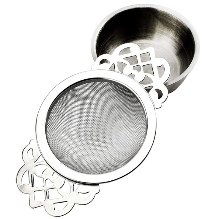 Tea%20Strainers%20with%20Drip%20Bowls%20(2-Pack);%20Elegant%20Stainless%20Steel%20Loose%20Leaf%20Tea%20Strainers%20Exquisite%20Product%20-%20Image%207