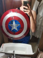 Cosplay 1/1 60cm Captain America Shield Battle Damage Version full metal Shield Costume Fancy Dress party Anime stage show props. 