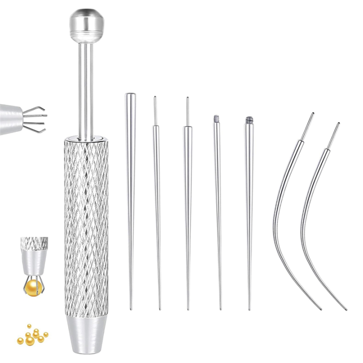 For Changing Jewelry Piercing Taper Ball Grabber Tool-Flat Back Earrings Applicator, Body Piercing Kit