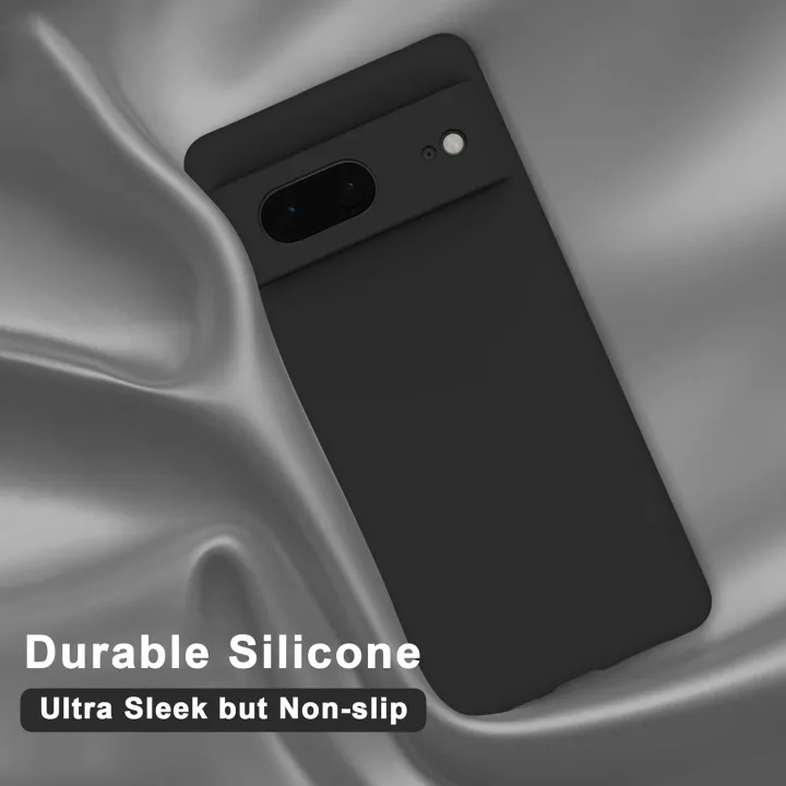 Euro%20Cover%20for%20Google%20Pixel%206/6A/7/7%20Pro/6%20Pro%20,%20Soft%20Protective%20Liquid%20Silicone%20Case%20-Black%20-%20Image%205
