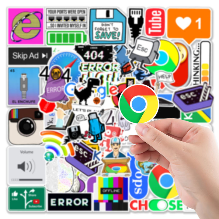 10/30/50pcs%20Cartoon%20Programming%20404%20Network%20Error%20Graffiti%20Stickers%20DIY%20Laptop%20Motorcycle%20Car%20Computer%20Waterproof%20Sticker%20Decals%20-%20Image%203