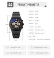 SKMEI 9296 Stainless Steel Fashion Business Luxury Chronograph Stopwatch Waterproof Quartz Watch For Men. 