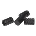 4 Pcs Black Car Vehicle Tyre Tire Valve Stem Decorative Dust Cap Cover. 