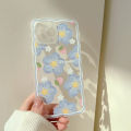X Phone Box 1 12 Mi Omax 1 15 PRLUS 13 7 8 P4 x XR Silicone Soft Back Shell Flower Strawberry Cute Art Wave Blue for iPhone 1 You XSMA. 