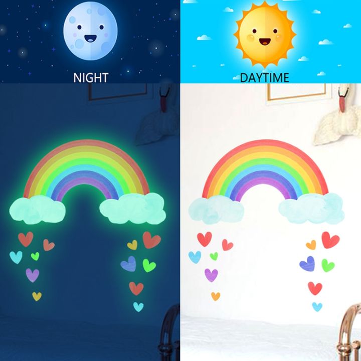 Cartoon%20Rainbow%20Luminous%20Wall%20Stickers%20Glow%20In%20The%20Dark%20Cloud%20Heart%20DIY%20Wall%20Decal%20For%20Baby%20Kids%20Room%20Nursery%20Home%20Decorations%20-%20Image%204