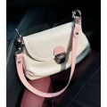 Xiaohongshu same style 2023 Niche new style 2 Shoulder Strap Retro Lock Soft Leather Underarm Bag Shoulder Crossbody Soft Leather Bag. 