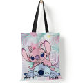 Disney Stitch Large Capacity Shopping Bags Tote Bags Anime Lilo and Stitch Women's Canvas Handbags Girls Gifts 35x40cm. 