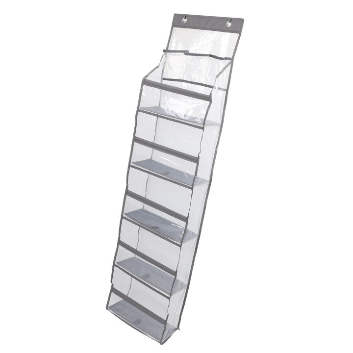 Over The Door Hanging Organizer 3 Top Plastic Pouches Hanging Storage Closet Door Organizer Space Saving for Pantry