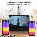 S12 Wireless Bluetooth Speakers Powerful Portable Sound Box Subwoofer Car Audio Bass MP3 Player Sound System LED Lights.