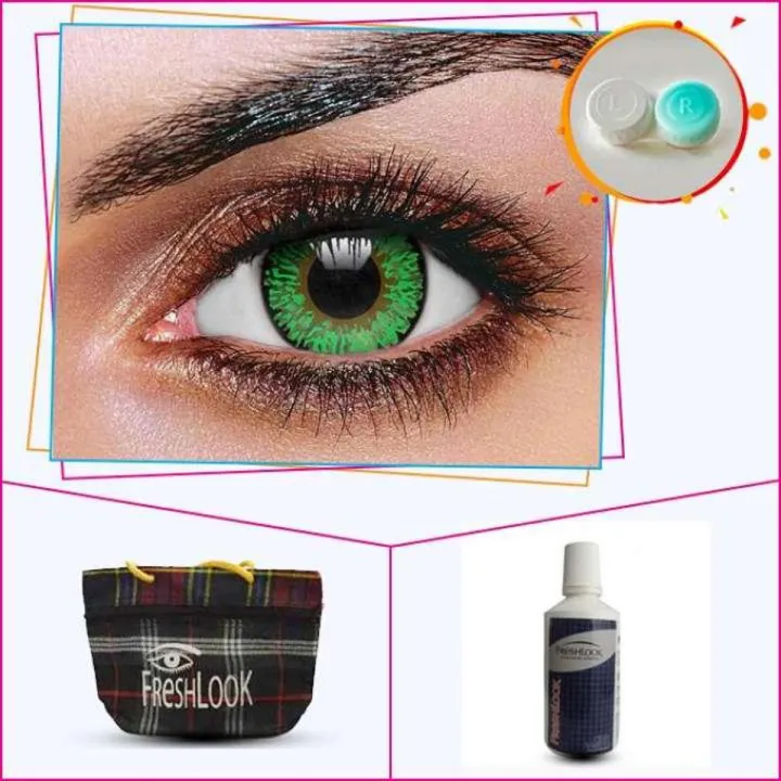 Fresh Look Green 3-Tone Color Contact Lenses - Full Set
