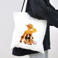 Aesthetic One Piece Japan Anime Luffy Zoro Monkey D Men Women Canvas Shoulder Totes Bag Eco Shopper Handbags Cotton Shopping Bag. 