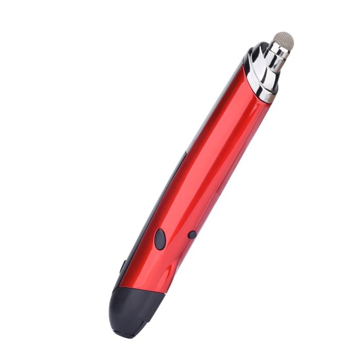 PR-08 2.4Ghz Wireless Optical Touch-pen Mouse 800/1200/1600DPI Wireless Mouse Pen with Web Browsing Laser-Presenter Handwriting Ergonomic Mice for PC Laptop Computer-red