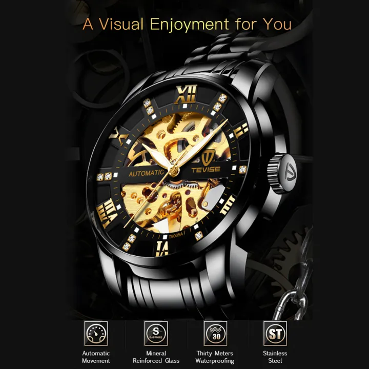 TEVISE%20T9005A%20Automatic%20Skeleton%20Diamond%20Scale%20Luminous%20Men%20Mechanical%20Watch%20-%20Silver%20-%20Image%208
