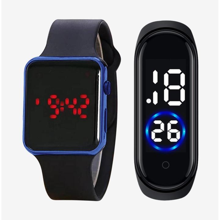 Buy 1 get 1,Square LED Digital Sports Watch And Ring Touch Watch, Combo Offer