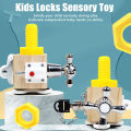Locks Sensory Learning Toy, Independent Development Lock Fingertip Sensory Toy Switch Fine Motor Training for Home Play. 