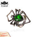 Spider-Shaped Faux Gem Necklace Earrings Ring Alloy Exaggerated Women Halloween Ornament Party Jewelry. 