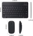 Wireless Keyboard and Mouse Set: Compact Bluetooth Keyboard (Rechargeable) with Matching Mouse. English Ergonomic Design for a Comfortable Experience on iPad, Tablets, Phones, Laptop, Android, iOS, and Windows. 