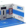 1/24 Car Garage Diorama Model, Models Miniatures Garage Collection, Layout Vehicle Model. Parking Car Display for Sand Table Home Scenery Decor. 