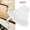 10pcs White Kids Safety Cabinet Lock Baby Proof Security Protector Drawer Door Cabinet Lock Plastic Door Lock. 