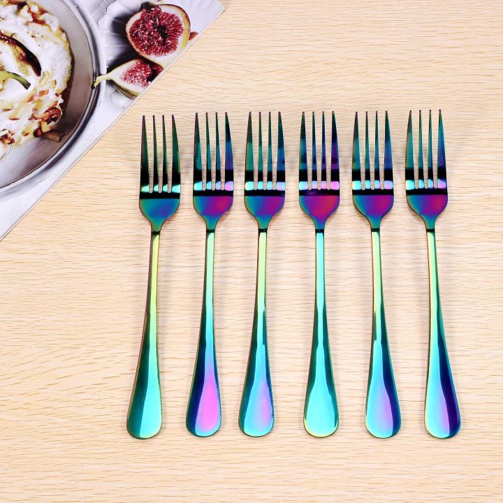 Stainless%20Steel%20Table%20Forks%20Set,%206Pcs%20Rainbow%20Color%20Stainless%20Steel%20Tableware%20Cutlery%20Dinnerware%20Set%20Dishwasher%20Safe,%20Fork(20cm/7.87%20inch)%20-%20Image%206