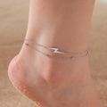 Lucktune Infinity Symbol Pendant Anklets for Women Stainless Steel Boho Double Chain Foot Chain Summer Beach Jewelry Party Gift. 