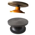 Individual Wheel Turntable Turntable Clay Sculpture Modeling Pottery Multi-Function Manual Turntable Turntable Carving Table Pottery Wheel Black.