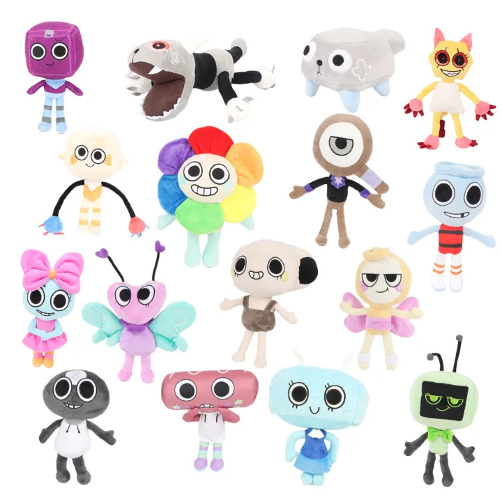 Dandy's World Plush Pebble Finn Flutter Dandys World Plushie Horror Game Soft Stuffed Cute Pillow Doll Toy For Children Gifts