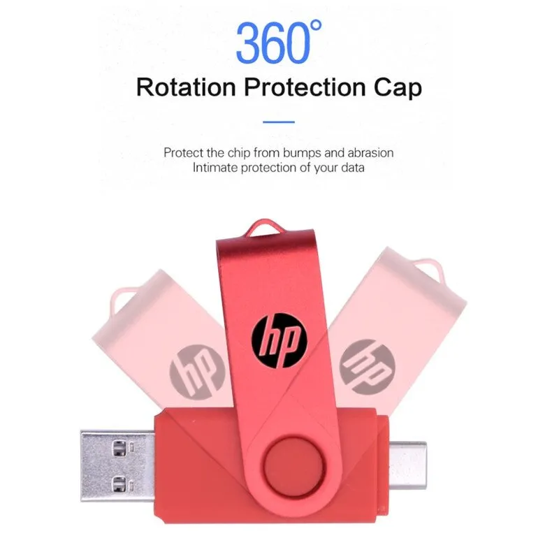 【Ready Stock+FREE Shipping+COD】HP Flash Drive in OTG USB Type C/Micro  Flash Drive 2tb 1tb 512gb 256gb Pendrive High Speed Pen Drive for