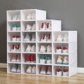 Thickened shoe box storage box, transparent shoe cabinet, shoe storage flip-top storage box, plastic simple shoe storage box. 