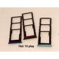 Dual SIM Tray SD Card Holder Slot for Infinix Hot 10 Play Sim Slot. 
