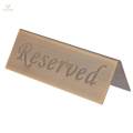 5 Pack Rustic Reserved Table Sign - Bronze Reserved Signs - Wedding Accessories. 