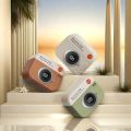 2026 New Style Retro Camera Design Q86 Earbuds, Bluetooth 5.3 Semi-In-Ear Headphones with Digital Battery Indicator.
